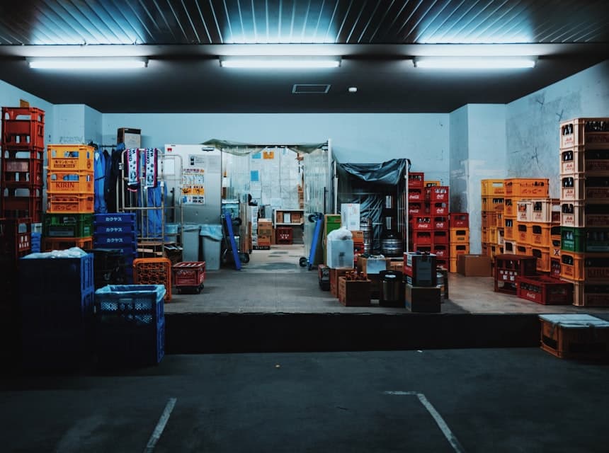 The unloading dock of a cold store